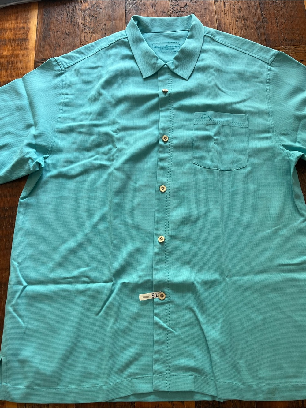 Tommy Bahama Men's Short-Sleeve Button Shirt in Teal